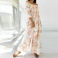 Rovga haljine ženska štampa modna haljina haljina haljina za odijevanje struk elegantan struk Slim-Fit