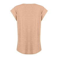 Yubatuo ženske vrhove V majica za čaplju za izrez Solid Bool Collow Tunic Bluza