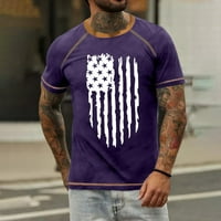 Corashan Graphic Tees Muška raglan majica Retro kratkih rukava Okrugli vrat Dan Neovisnosti Dan Ispiši