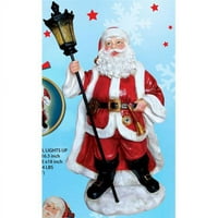 HomeBrite 16. in. Polyresin Santa Claus sa LED svjetlima