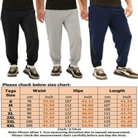 Niveer muškarci elastične manžete ravne pantalone za noge Muške labave dukseve Split teretana sa džepovima