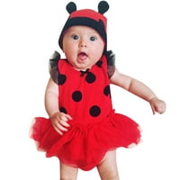 Princess Baby Tulle Kid Girls Dot Outfits Newper set za rušenje Hat Girls Outfits & Set