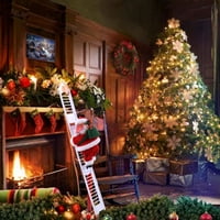 JXZOM Božićni viseći ukras Santa Claus Električni uspon Ljestve viseći ukras Božićno ukrašavanje stabla