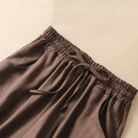 Ženske planinarske pantalone Prodaja Boja pamučna labavi džepne hlače široke pantalone za noge Ležerne