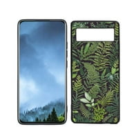 Kompatibilan sa Google Pixel 6 telefonom, zelenim-botanički-paprati-lišće-Šumski priroda - Kućište, Fleksibilno silikonsko udarce za otpornost na Google Pixel 6