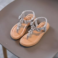 Simplmasygeni Toddler Cipele za čišćenje djevojaka Ljetne sandale Little Kid Open Princess Haljina Sandale Kožne gumene jedinice Princeze Sandale