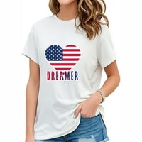 Sanjar američki zastava u srcu SAD Love Cool Vintage grafička majica za žene savršeni poklon za odmor