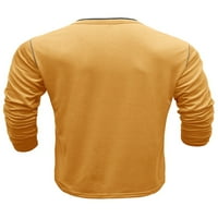 HAITE MAN vrhovi dugih rukava s majicama Henley majica muške osnovne majice muške pulover na čvrstoj
