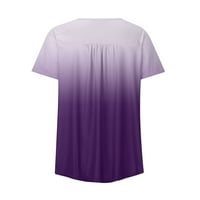 Bluze zpanxa za ženske majice majica kratkih rukava V-izrez T majica Tie-dye The Tops Bluuse Poklon