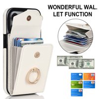 Nalacover novčanik za iPhone pro max, back prorez na kartici magnetni gumb Držač držača držača nosača