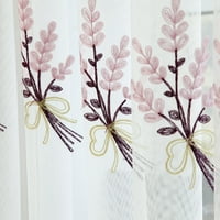 Bacoc Početna Tekstil Prozorski panel Tulle Sheer tkanina zavjesa Drape Voile Domaći dekor zavjesa ružičasta