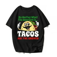 Slatka tacos cinco de majica majica za muškarce Funny Mexica Festival Grafika casual majice kratkih