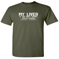 Moja jetra je jedina stvar sarkastična humora grafički poklon za muške novitete smiješne majice