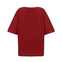 Bluze za žene FIT Ljetni uzorak bluza okrugli vrat kratkih rukava udobne marijske vrhove Dame Top Hot