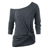 Ženska majica Dame plus veličina dugih rukava Dva pulover vrhove pokloni za žene za žene