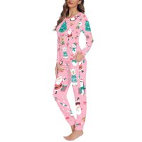 Pzuqiu prozračne pidžame za žene set plus veličine 6xl zatvoreni salon Božićne dane pokloni, hodanje