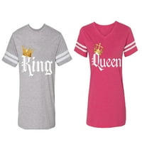 Kralj & Queen Color Podudarni par pamučni dresovi