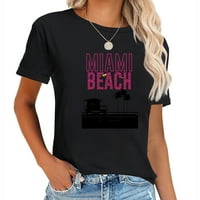 Majami plaža Grafički ženski standardni majica kratkih rukava - moderan i udoban