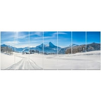 Dizajnerska umjetnost 'Zima u bavarskoj Alpi Panorama' Fotografski ispis višedijelni imidž na platnu