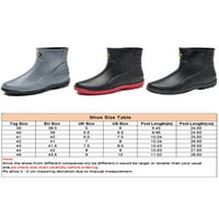 Daeful muške kišne čizme Lagane vrtne cipele široko teleto otporno na klizanje PVC Rainboot Rad crni