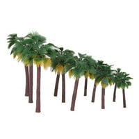 Tree Model Palm Trees Pejzažni krajolik Minijaturna zelena diorama Plastična kiša Figurice Lažni pribor za kolač željeznice