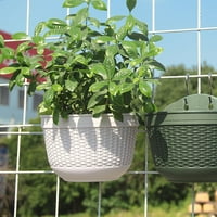 Green Postrojenje viseći košara zidni polukružni oblik smole prenosivi cvjetni lonci za dom Atrovirens