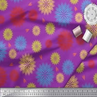 Soimoi ljubičasta pamučna kambrična tkanina umjetnička cvjetna od tiskana zanatsko tkanina od dvorišta