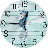 Zidni sat Seahorse Drvena ploča Marine Tihi Nekaktivni dekor za bateriju za kuhinju dnevni boravak Spavaća