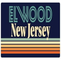 Elwood New Jersey Vinil naljepnica za naljepnice Retro dizajn