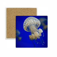 Ocean Jellyfish Naucnosti priroda Slika Kvadratni nosač šalice podloške držač za izolacijski kamen
