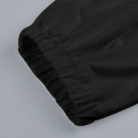 Ženske hlače za odjeću topla elastična opuštena tanka pamučna elegantna softy crna koja se obično koristi