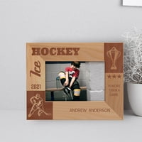 Hokej na ledu je više od personaliziranog drvenog okvira-5 1 2 smeđa horizontalna