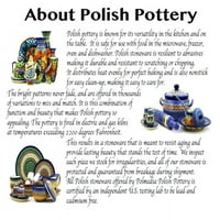 Poljska posuda 9¾ vaza ručno oslikana u Boleslawiec, Poljska + potvrda o autentičnosti