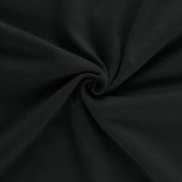 Ženske haljine Solid moda bez rukava srednje dužine A-line okrugla dekoltetna haljina crna 2xl