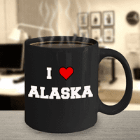 Aljaska čaj za kafu, volim Aljasku keramičku crnu krilu kafe šalice čaja Pokloni krigle tekućine
