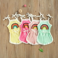 Dječja dječja dječja odijela ROMper Rainbow uzorak Sumpder Sumpsors BodySuit ljetna odjeća