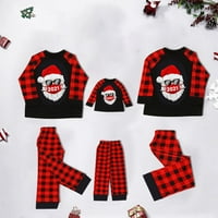 Odeerbi božićne pidžame za porodičnu podudaranje odjeće za žene mama tiskane top + hlače xmas set