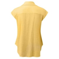 Posteljine za žene Ljeto Kratki rukav vrhovi Bluze Regularne fit T majice Pulover Ties The The The Slive