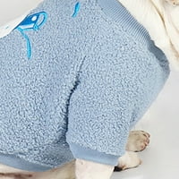 Shulemin majica za kućne ljubimce crtani uzorak za vez drži toplinu mekanu teksturu zadebljanu štenadu