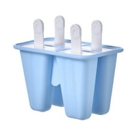 4-komadni silikonski ledeni pop kalupi za višekratnu ledenu kalupe BPA Besplatno lako izdanje sa štapovima za djecu odrasli domaći ledeni pop proizvođač