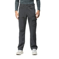 Hlače za muške fahne teretne hlače plus baršunaste planinarske repelenske repelene više džepove
