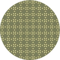 Ahgly Company u zatvorenom okruglom uzorkovima paprati zelenim prostirkama zelene površine, 6 'okrugli