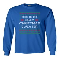 Majica za odrasle duge rukave Ovo je moj ružni božićni džemper smiješan DT