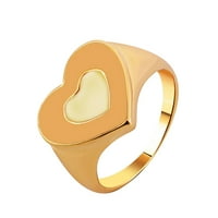 Kukoosong majke Dan poklone Modni kreativni dvostruki ljubavni prsten Sweet Legura srčani prstenovi