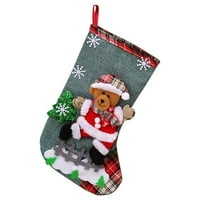 Dezsed viseći ukrasi čišćenje božićno drvce visi za zabavu Dr. Decre Santa čarapa plišane pletenje čarape