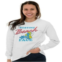 Smurfette Restring Beach Face Smurfs Ženska majica s dugim rukavima Brisco Brends M