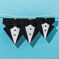 ANVZISE Podesiva kopča Tuxedo Style PET PELIVA BIB Formalni pas luk kravata Bandana Wedding ovratnik