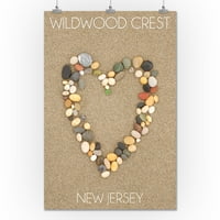 Wildwood Crest, New Jersey, Kameno srce na pijesku