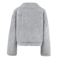 Deagia Cardigani za žene Trendy Dame Topla umjetna vuna kaputa sa zatvaračem Zimska gornja odjeća Žene