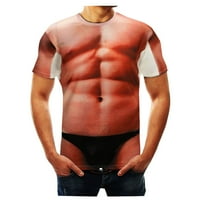 Honeeladyy 3D Muskularni muškarac Ispis modne fitness okrugli vrat Majica kratkih rukava MUŠKI THIRTS